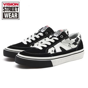 Chaussures habillées Vision Street Wear Designer Lowtop Toile en daim pour hommes et femmes Casual Street Sports Skate Sneakers 230829