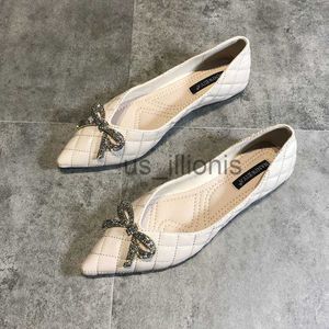 Chaussures habillées femmes appartements 2022 été femme chaussures décontractées travail quotidien chaussures plates grande taille 42 43 44 45 46 petite taille couleur unie arc noir J230727