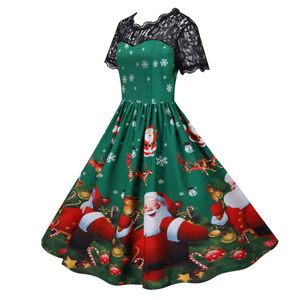 Vestido de manga corta suministro de bengala hepburn fábrica fábrica vintage encaje para mujeres navidad redonda de cuello bebé el regalo