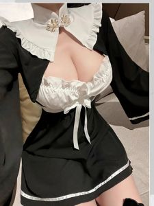 Vestido dulce lindo niña mini vestido retro manga larga otoño moda mujeres tops 2023 nuevo clásico cheongsam uniforme vestido elegante IXQ1