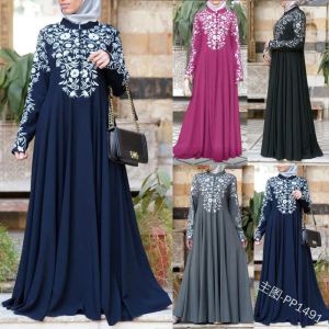 Vestidos 2022 nueva moda de algodón vestido de mujer musulmana Oriente Medio Dubai Abaya Turquía Kaftan mujer árabe oración islámica ropa de maternidad