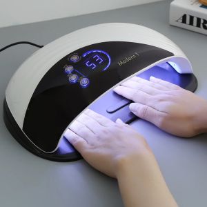 Vestidos 268W LED MANICURE UV Manicura Dos manos Sequer de uñas grandes para curar herramientas de uñas de barniz de gel UV con pantalla LCD Sensor 4 temporizadores