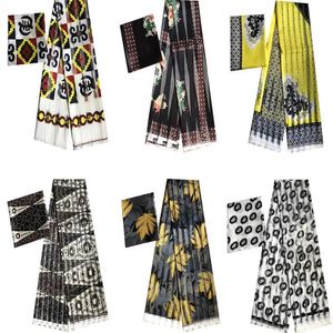 Robes 3 + 3 yards / lot Dernier tissu de cire de soie d'organza de haute qualité pour les matériaux de couture habillés tissu ankara de soie africaine.