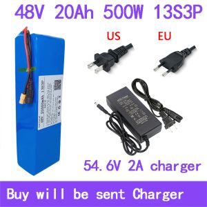 Robes 48V Batterie 20000mAH 13S3P XT60 18650 Lithium Ion Battery Pack 20Ah pour 54,6 V evike Electric Bicycle Scooter avec Charger BMS +