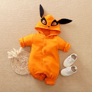 robes anime cosplay vêtements costume halloween kurama nouveau-né bébé garçon enfants sauts fourre-forme roberie cache-siet de combinaison bodys