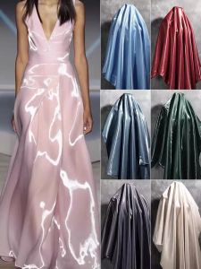 Vestidos Tela Reflectante De Cristal Líquido Por Metros para Vestidos De Novia Faldas Costura Bricolaje Tela De Diseño Suave Y Brillante Suave Verano Rojo