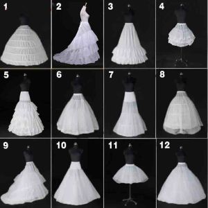 Robes blanches 6 cerceaux jupons pour robe de mariée Crinoline Couper accessoires de mariage à prix bon marché pour robe de bal Brial
