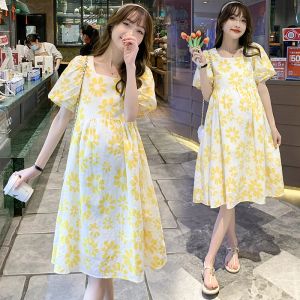 Robes Z59802 # Robe de grossesse Vêtements coréens Robe Femme Style Sweet Summer Nouveau Arrivée Grossesse Vêtements pour femmes enceintes