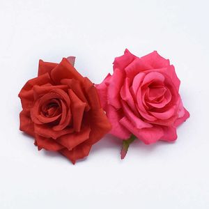 Fleurs séchées 100 pièces Roses en soie accessoires de salle de bain muraux décorations de noël pour mariage à la maison plantes artificielles bon marché broche de mariée