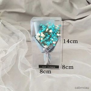 Fleurs séchées 1pc Mini Bouquet de fleurs séchées avec PVC Box Day Saint-Valentin Petites fleurs sèches Photographie Décor de cote de mariage