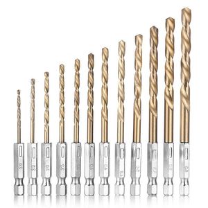 Freeshipping Broca (13 Unids / lote) Juego de Brocas Herramientas Extractor de Tornillos Herramientas para Trabajar la Madera Brocas Helicoidales Eléctricas Herramienta Tornillo de Seis Ángulos Me Mktm