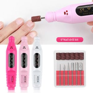 Perceuses 20000rpm USB Power Electric Nail Drill Machine Manucure Pédicure Set Foret Professional Nail Drill Perceur Polishing Equipment Tools