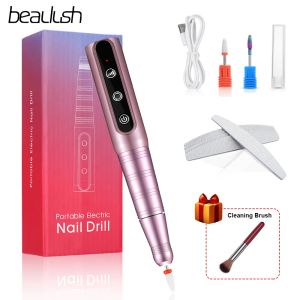 Perceaux Beaunush 35000rpm Machine à forage à ongles pour le frappeur de manucure Rose Rose Red Nail Forter Gel Gel Salon Salon