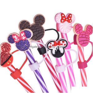 Boire Sts Enfance Souris Chats Bow Sile St Toppers Accessoires ER Charms Réutilisable Anti-éclaboussures Bouchon Anti-poussière Décoratif 8 Mm / 10 Mm Drop D Otxfj