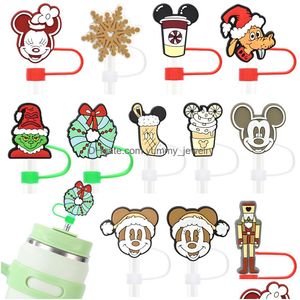 Boire Sts Enfance Souris Chats Sile St Toppers Accessoires Er Charms Réutilisable Anti-éclaboussures Bouchon Anti-poussière Décoratif 8Mm / 10Mm Drop Deliv Ot5Ma