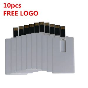 Drives 10pcs / lot Imprimer Logo 512 Mo 1 Go Carte de crédit USB Drive flash Prac personnalisé 4 Go 8 Go Personnalités de conception Photo Pendrive