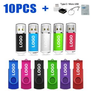 Drives 10pcs / lot USB 2.0 Disque Flash 64 Go 128 Go Disque Pendrive 32 Go sur clé USB Stick 1 Go 2 Go 4 Go 8 Go Disque flash mémoire