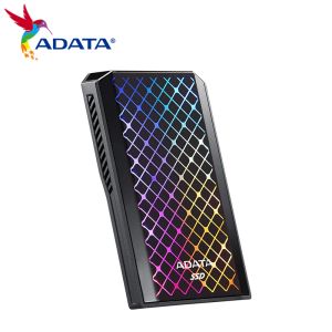 Drives Adata SE900G SSD Disque à solide externe Disque dur 512 Go 1 To 2 To SSD d'éclairage RVB à haute vitesse pour ordinateur portable PC de bureau