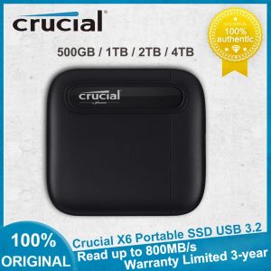 Drive crucial x6 PSSD 500 Go 1T 2TB 4TB SSD Portable SSD Portable 4TB