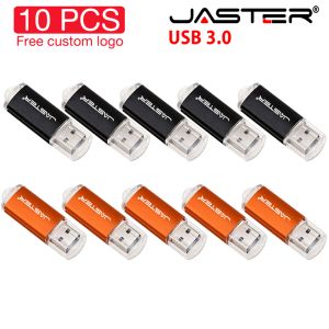 Drives Jaster 10 PCS lot USB 3.0 Drives flash 128 Go Stick Mémoire en plastique 64 Go Creative Gift Pen Drive 32 Go Wholesale USB Stick 16 Go 8 Go