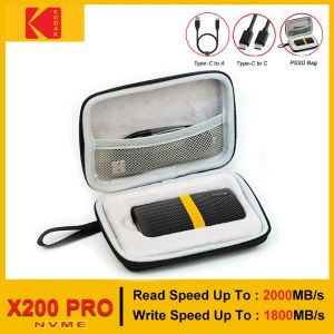 Drives Kodak X200 Pro portable SSD 2TB 1TB USB 3.1 Disque dur de Disqueur externe TYPEC 512 Go 256 Go Solid State Drive pour ordinateur portable PC Book