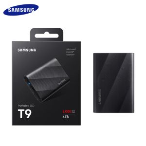 Drives Samsung PSSD T9 4TB DISCLE EXTERNE DISCUL DU DIFFICHE SOLIDE DISK 1TB 2TB USB 3.2 GEN 2X2 PORTABLE T9 SSD pour ordinateur portable PC de bureau pour ordinateur portable