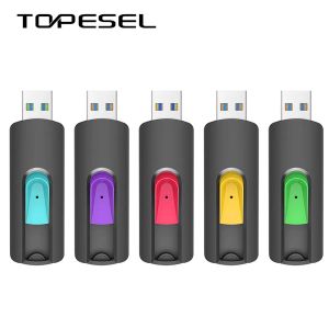 Drives TOPSELEL 128 Go a mis à niveau 130 Mo / s USB 3.0 Drive Flash rétractable Drive USB Portable Drive Portable Stick Mémoire coloré Pack