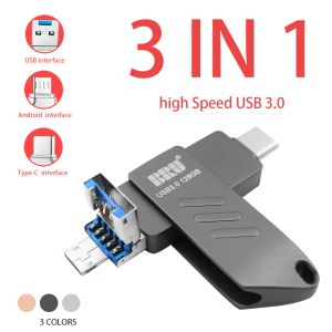 Drives Type C Pen Drive OTG USB Flash Drive 3.0 pour TYPEC Android High Speed Memory Stick 16G 32G 64G 128G 256GB PENDRIVE USB Stick