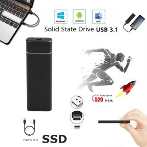 Drive Typec External SSD mobile mobile Solid State Disk Disk Portable Drive Storage Dispositif pour PC ordinateur portable 8G / 16G / 32G / 64G / 128G / 256G