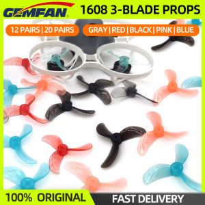 DRONES 12/20 PAPAIRES GEMFAN 1608 40 mm 3Blade Propice 1 mm / 1,5 mm PC