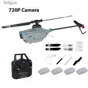 Drones C127 2.4G RC hélicoptère professionnel 720P caméra 6 axes Gyro WIFI Sentry Spy Drone grand Angle unique jouet à pagaie YQ240213