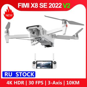 Drones fimi x8se 2022 v2 10 km rc drone fpv 3axis gimbal 4k caméra hdr video gps helicopter 35 minutes vol quadcopter rtf