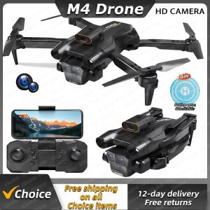 Drones M4 Drone 4K Profesinal avec grand angle Triple HD Camera App APP pliable Remote Control Helicopter WiFi FPV HEAUT HOLD TABLE VENDRE