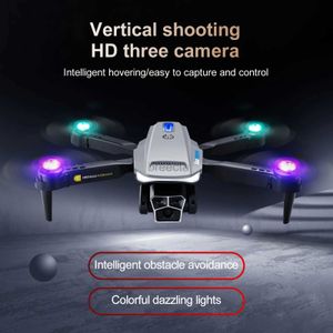 Drones S82 Rc Drone 4K HD trois caméras photographie aérienne professionnelle flux de lumière hélicoptère évitement d'obstacles Drone télécommandé ldd240313