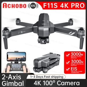 Drones SJRC F11S 4K PRO Drone 4K professionnel avec caméra HD 3KM GPS 5G WiFi EIS 2 axes cardan F11 RC pliable sans brosse quadrirotor