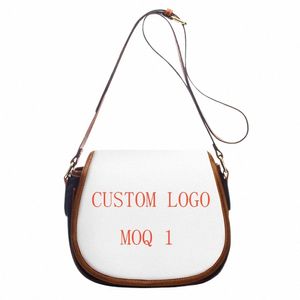 Drop Ship MOQ 1 Bolso de mano para mujer Suministro de fabricante Logotipo personalizado / Diseño / Foto / Imagen / Texto / Nombre Chicas Bolsas cruzadas D2ws #