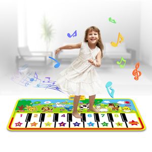 Drums Percussion 7 Styles Big Size Baby Musical Mat Toys Piano Toy Infantil Music Playing Mat Kids Early Education Learning Children Gifts 230410