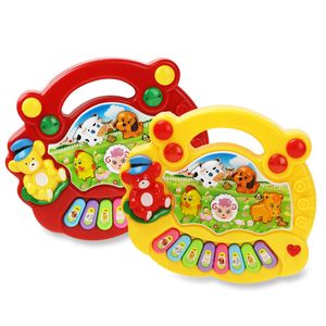 Drums Percussion Baby Musical Toy with Animal Sound Kids Piano Keyboard Electric Flashing Music Instrument Early Educational Toys for Children 230410