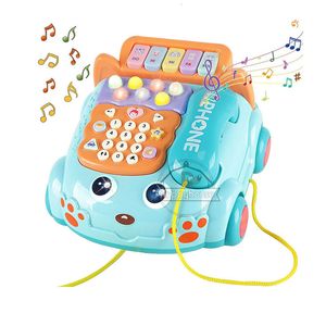 Drums Percussion Baby toys 0 12 months Montessori Musical Piano Phone Toys For Baby Girl 13 24 Months Mobile Phone Toys For Kids 2 To 4 Year Old 230311