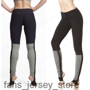 Dry Fit Yoga Estribo Pantalón Súper Elástico Flaco Fitness Gimnasio Mallas para correr Cintura alta Leggings deportivos Empalme gris Negro Mujer