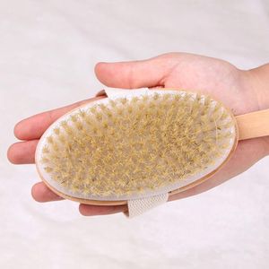 Peau sèche Corps Douche Poils Doux Corps Brosse Exfoliant Bodys Nettoyage Masseur Avec Long Manche En Bois Salle De Bains Fournitures