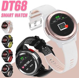 DT68 Smart Watch IP68 Imperropice de 12 pouces Tactile Full Sport Bracelet Fitness Tracker Push Bluetooth Smartwatch2917264