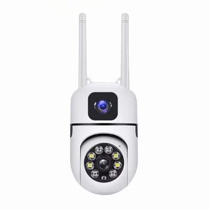 Caméra de surveillance à double objectif 200W 1080p PTZ IP Camera CCTV P2P PAN Network Security Cameras Moniting Tracking Cam Video Souvilleur Vision nocturne