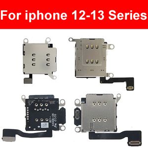 Dual SIM SIM Card Reader Hortder Play pour iPhone 13 12 Mini 12 Pro Max SIM Carte Slot Slot Connecteur Pièce de réparation de câble flexible