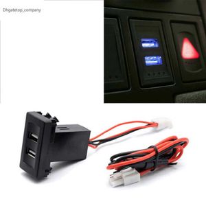 Double chargeur de voiture USB 2.1A prise adaptateur à bascule pour VW Transport T4 lumière panneau de commutation intégré