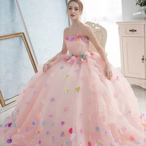 Dubaï Arabe couleur Robe De Bal Robe De Mariée Plus La Taille Chérie Dos Nu Balayage Train Robes De Mariée Bling Designer Robes De Mariée De Luxe Perles Paillettes Robes De Mariée