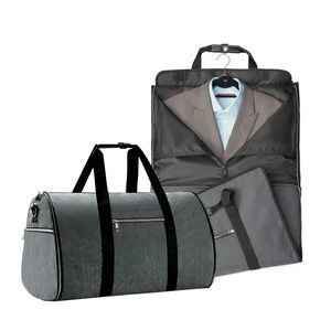 Bolsas de lona Bolsa de ropa convertible con correa para el hombro Bolsa de lona para llevar para hombres y mujeres 2 en 1 Maleta colgante Traje Bolsas de viaje 231207