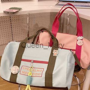 Bolsas de lona Kawaii Nylon Travel Bag Camshetic Shoulder Bag Y2K Bag Large Capacidad Ins Corea Mujeres Crossbody Bolsas de equipaje portátil J230815