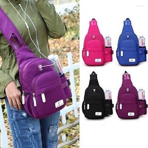 Bolsas de lona Hombres Mujeres Poliéster Hombro Al aire libre Crossing Pecho Bolsa Unisex Ciclismo Diario Viaje Mochila 2023