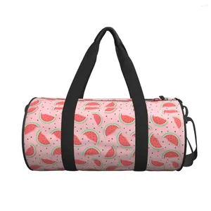 Bolsas de lona Día nacional de la sandía Bolsa de viaje Fruta Yoga Deportes Gran capacidad Lindo Gimnasio Hombres Impreso Fitness impermeable